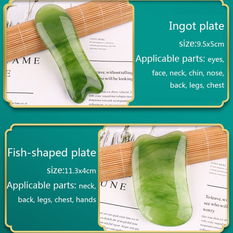 Resin Scraping Sheet Massage Facial Tendon Stick Beauty Salon Shave Board Acupuncture Pen, Color Classification: Resin Yellow Fish Plate - free shipping - PMC TechLife - Order now!