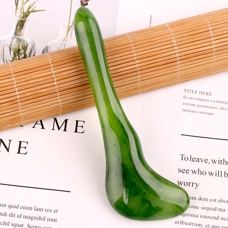 Resin Scraping Sheet Massage Facial Tendon Stick Beauty Salon Shave Board Acupuncture Pen, Color Classification: Emerald Green Relaxing Stick - free shipping - PMC TechLife - Order now!