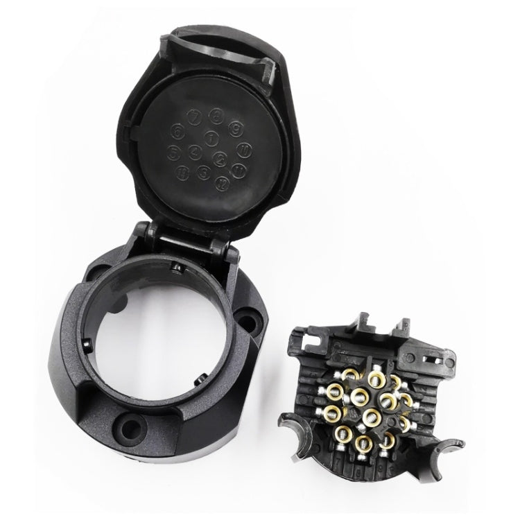 VS1130E 13P 12V RV Traveler Trailer Nylon Waterproof Plug Socket EU Plug - Terminal connectors by PMC TechLife | Online Shopping South Africa | PMC TechLife | Buy Now Pay Later Mobicred