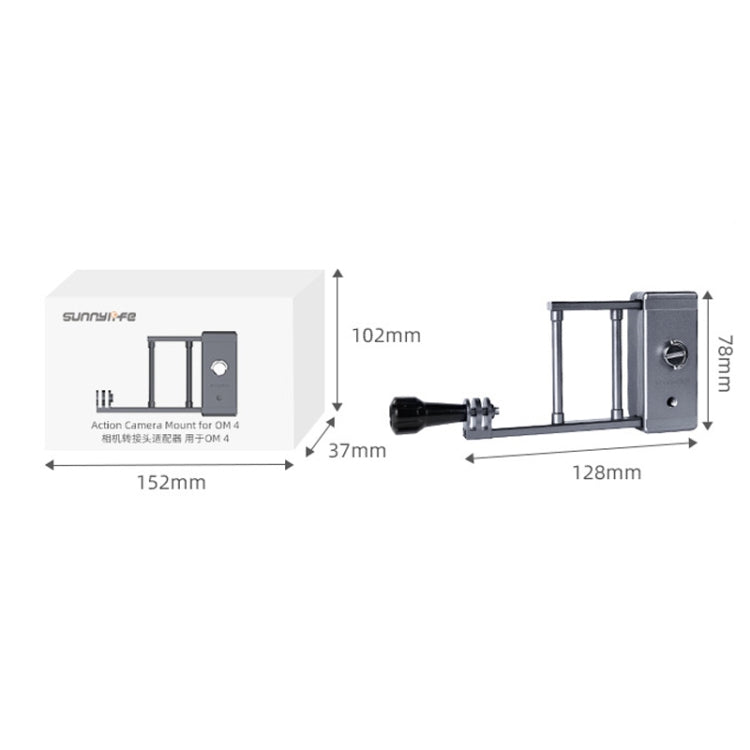 Sunnylife OM4-Q9417 Aluminum Alloy Mount Plate Adapter Action Camera Clamp Adapter Clip for DJI OSMO Action / GoPro HERO9 Black /8 Black, DJI Osmo Mobile 3 / OM4 Gimbal - free shipping - PMC TechLife - Order now!