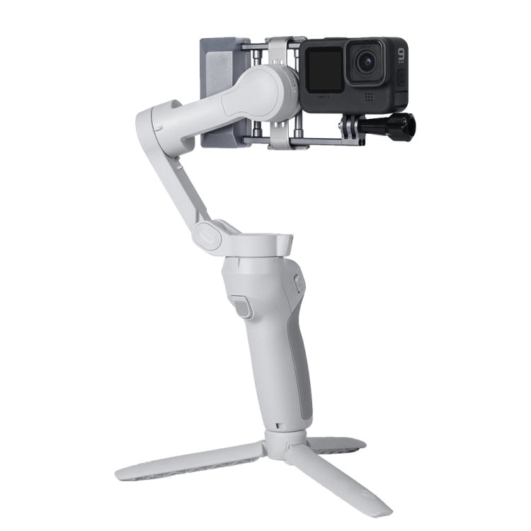 Sunnylife OM4-Q9417 Aluminum Alloy Mount Plate Adapter Action Camera Clamp Adapter Clip for DJI OSMO Action / GoPro HERO9 Black /8 Black, DJI Osmo Mobile 3 / OM4 Gimbal - free shipping - PMC TechLife - Order now!