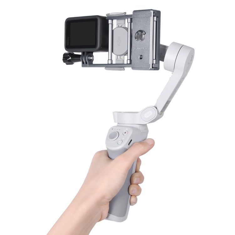 Sunnylife OM4-Q9417 Aluminum Alloy Mount Plate Adapter Action Camera Clamp Adapter Clip for DJI OSMO Action / GoPro HERO9 Black /8 Black, DJI Osmo Mobile 3 / OM4 Gimbal - free shipping - PMC TechLife - Order now!