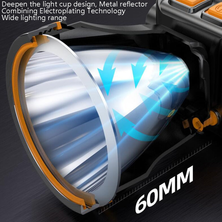 LED Night Fishing Charge Head Light Outdoor Camping Fishing Miner Light Searchlight Head-Mounted Flashlight With Charge Display, Colour: 40 Lamp Beads Yellow Light - Headlamp by PMC TechLife | Online Shopping South Africa | PMC TechLife