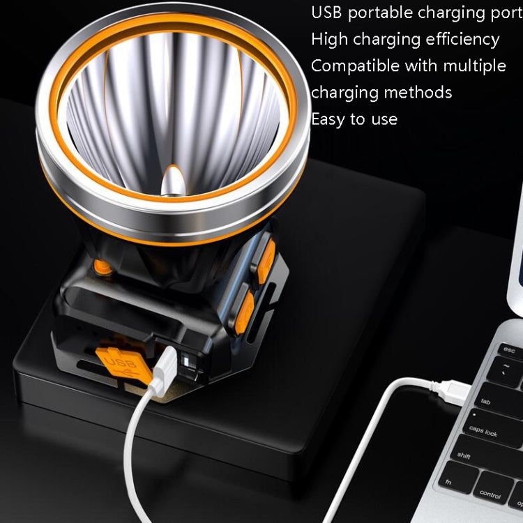 LED Night Fishing Charge Head Light Outdoor Camping Fishing Miner Light Searchlight Head-Mounted Flashlight With Charge Display, Colour: 40 Lamp Beads Yellow Light - Headlamp by PMC TechLife | Online Shopping South Africa | PMC TechLife