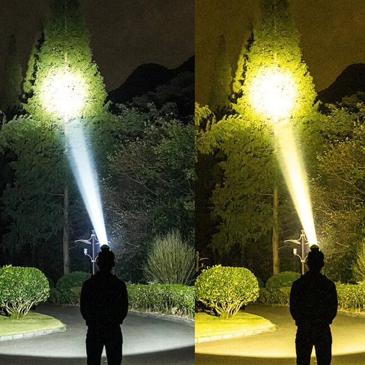 LED Night Fishing Charge Head Light Outdoor Camping Fishing Miner Light Searchlight Head-Mounted Flashlight With Charge Display, Colour: 40 Lamp Beads Yellow Light - Headlamp by PMC TechLife | Online Shopping South Africa | PMC TechLife
