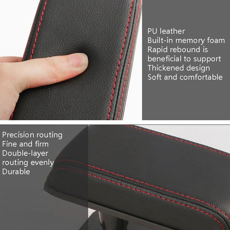 Car Arm Handle Seat Left Hand Elbow Tray Universal Leather Increasing Pad Central Armrest Box(Brown) - free shipping - PMC TechLife - Order now!
