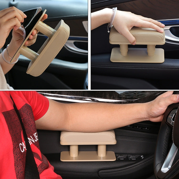 Car Arm Handle Seat Left Hand Elbow Tray Universal Leather Increasing Pad Central Armrest Box(Black+Black line) - Seat Accessories by PMC TechLife | Online Shopping South Africa | PMC TechLife | Buy Now Pay Later Mobicred