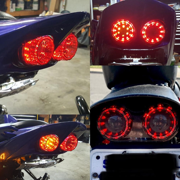Motorcycle Modified Retro LED Integrated Rear Taillight Brake Light(Smoked Black Shell) - Signal Lights by PMC TechLife | Online Shopping South Africa | PMC TechLife | Buy Now Pay Later Mobicred