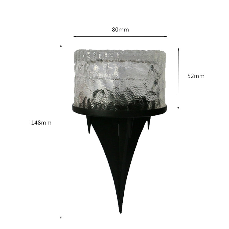Outdoor Solar Buried Lamp Round Glass Floor Street Light Garden Ice Brick Waterproof Lamp(White Light) - Buried Lights by PMc TechLife | Online Shopping South Africa | PMc TechLife | Buy Now Pay Later Mobicred