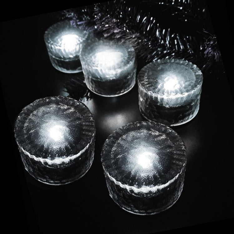 Outdoor Solar Buried Lamp Round Glass Floor Street Light Garden Ice Brick Waterproof Lamp(Warm Light) - Buried Lights by PMc TechLife | Online Shopping South Africa | PMc TechLife | Buy Now Pay Later Mobicred