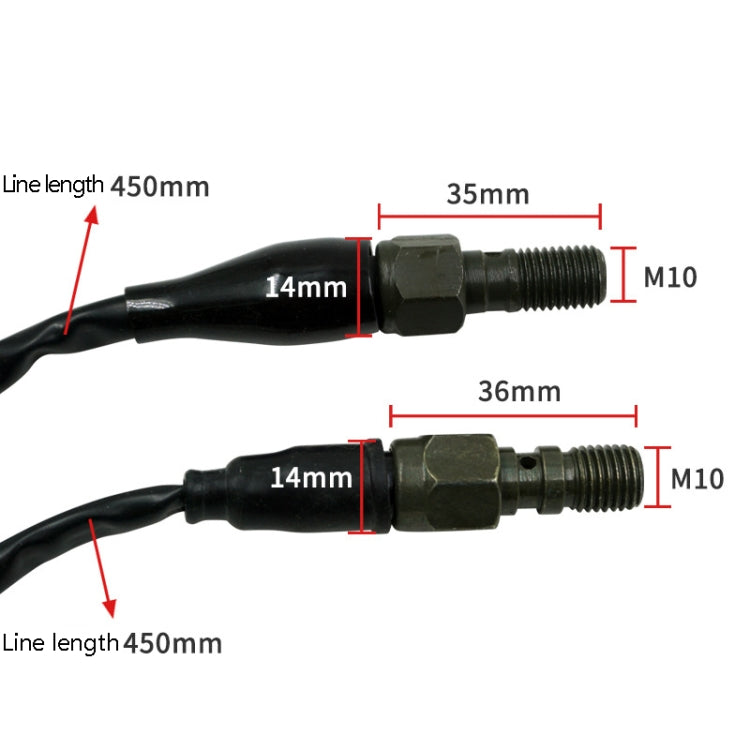 2 PCS Motorcycle Modified Accessories Disc Brake Hydraulic Switch Line, Specification: M10 x 1.25mm Plug - Motorbike Brakes by PMC TechLife | Online Shopping South Africa | PMC TechLife | Buy Now Pay Later Mobicred