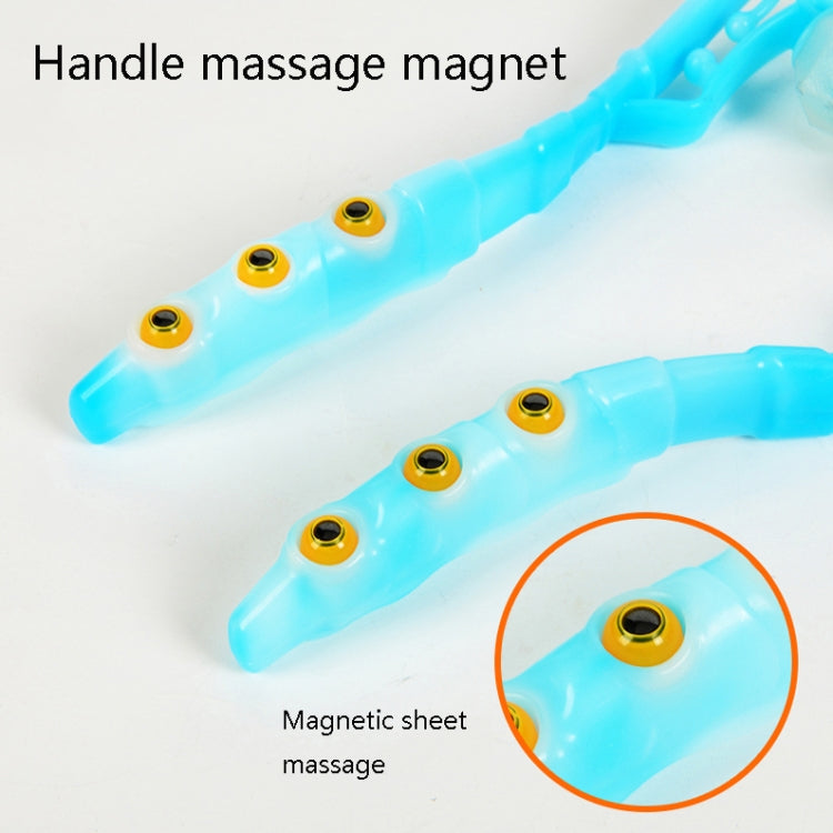 Manual Cervical Massager Home Multi-Function Shoulder And Neck Massage Roller, Shape: Strengthen Magnetic Therapy Blue - free shipping - PMC TechLife - Order now!