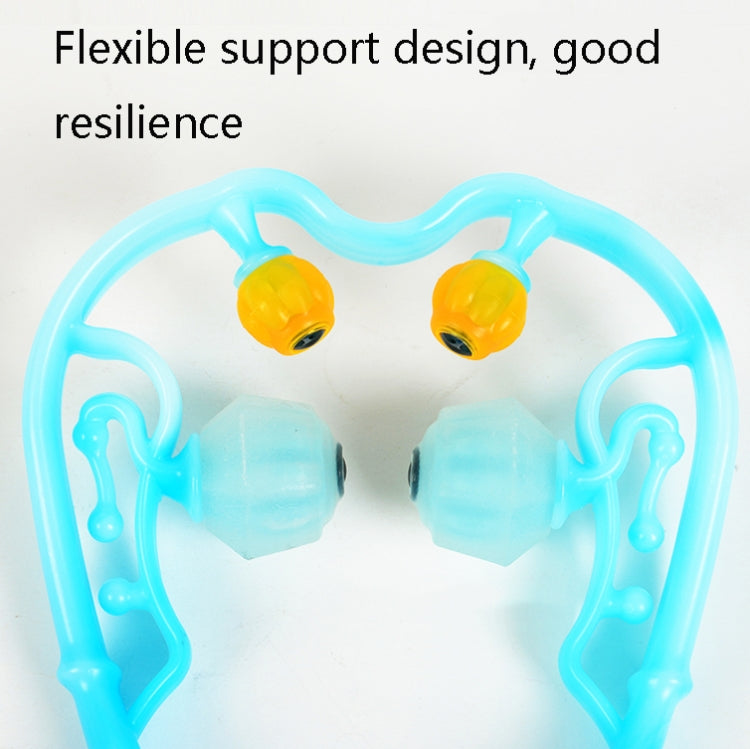 Manual Cervical Massager Home Multi-Function Shoulder And Neck Massage Roller, Shape: Strengthen Magnetic Therapy Blue - free shipping - PMC TechLife - Order now!