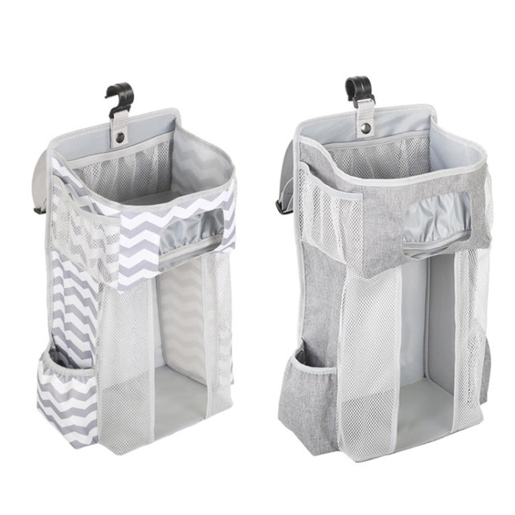 Baby Crib Hanging Bag Multifunctional Detachable Bed Diaper Toy Storage Bag(Gray Snow) - free shipping - PMC TechLife - Order now!