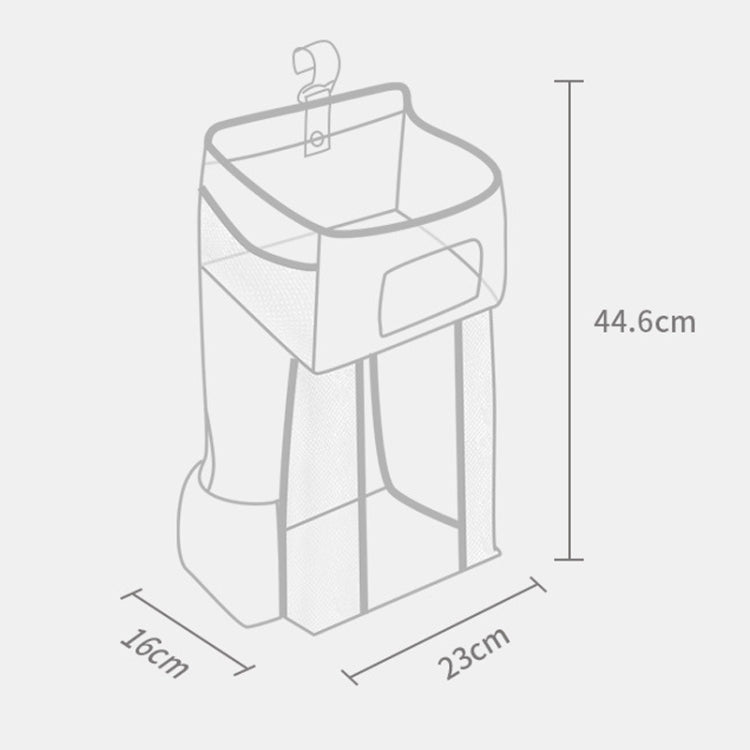 Baby Crib Hanging Bag Multifunctional Detachable Bed Diaper Toy Storage Bag(Gray Snow) - free shipping - PMC TechLife - Order now!