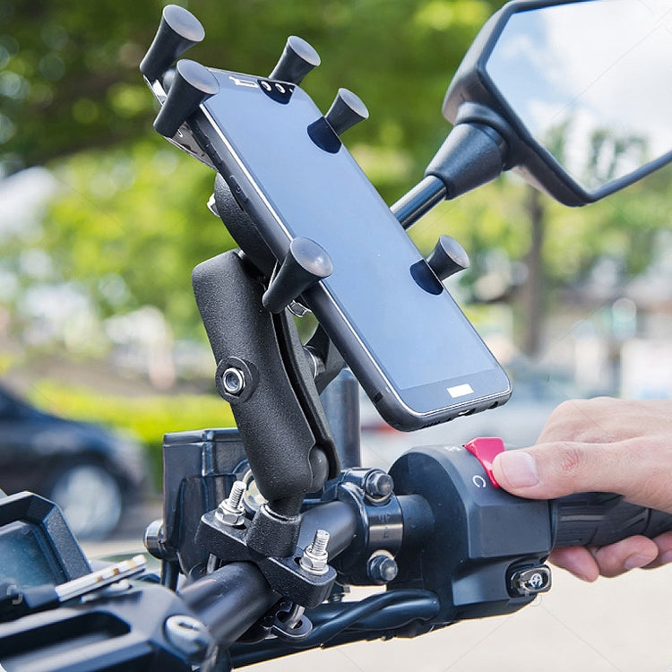 Eagle Claws X-Type Six-Claw Metal Mobile Phone Back Clip Bicycle Motorcycle Mobile Phone Holder(Red) - Holder by PMC TechLife | Online Shopping South Africa | PMC TechLife | Buy Now Pay Later Mobicred