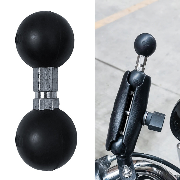 Industrial Instrument Bracket Locomotive Rubber Fixed Double Ball Adapter(25.4-25.4mm Ball Head) - Holder by PMC Jewellery | Online Shopping South Africa | PMC Jewellery | Buy Now Pay Later Mobicred