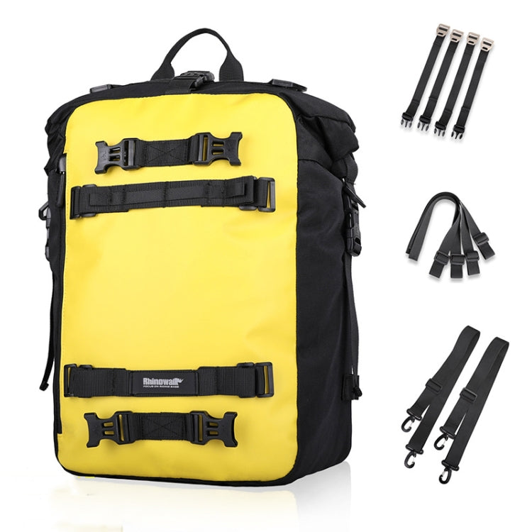 Rhinowalk Multi-Function Motorcycle Rear Seat Bag Combination Rear Shelf Pannier, Colour: Yellow 30L - free shipping - PMC TechLife - Order now!