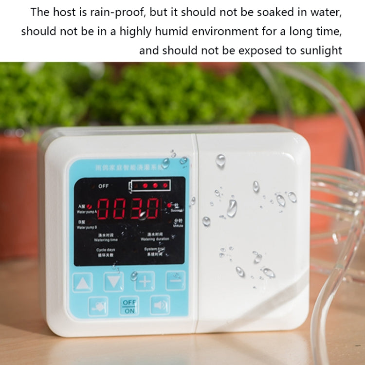 G89456 Solar Intelligent Voice Timing Automatic Flower Watering Device Lazy Plant Dripper, Specification: Double Pump 30 Sets 20M Tube(White) - Watering & Irrigation by PMc TechLife | Online Shopping South Africa | PMc TechLife | Buy Now Pay Later Mobicred