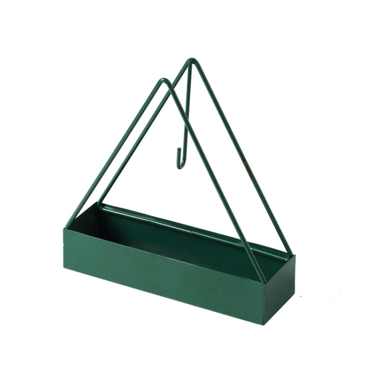 Simple Hangable Wrought Iron Mosquito Coil Holder Portable Fireproof Mosquito Coil Tray Incense Burner Ornaments Triangle ( Ink Green) - Mosquito Coil Tray by PMC TechLife | Online Shopping South Africa | PMC TechLife | Buy Now Pay Later Mobicred