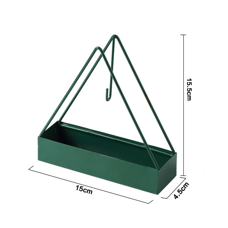 Simple Hangable Wrought Iron Mosquito Coil Holder Portable Fireproof Mosquito Coil Tray Incense Burner Ornaments Triangle ( Ink Green) - Mosquito Coil Tray by PMC TechLife | Online Shopping South Africa | PMC TechLife | Buy Now Pay Later Mobicred
