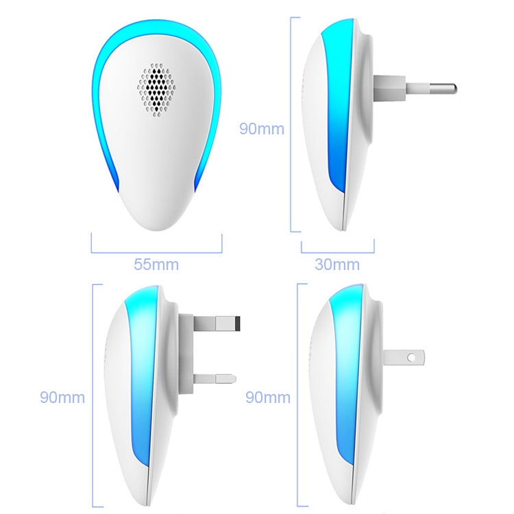 Dual-frequency Ultrasonic Mosquito Repellent Household Insect Repellent for Pregnant Women and Children, Product specifications: US Plug(White) - free shipping - PMC TechLife - Order now!