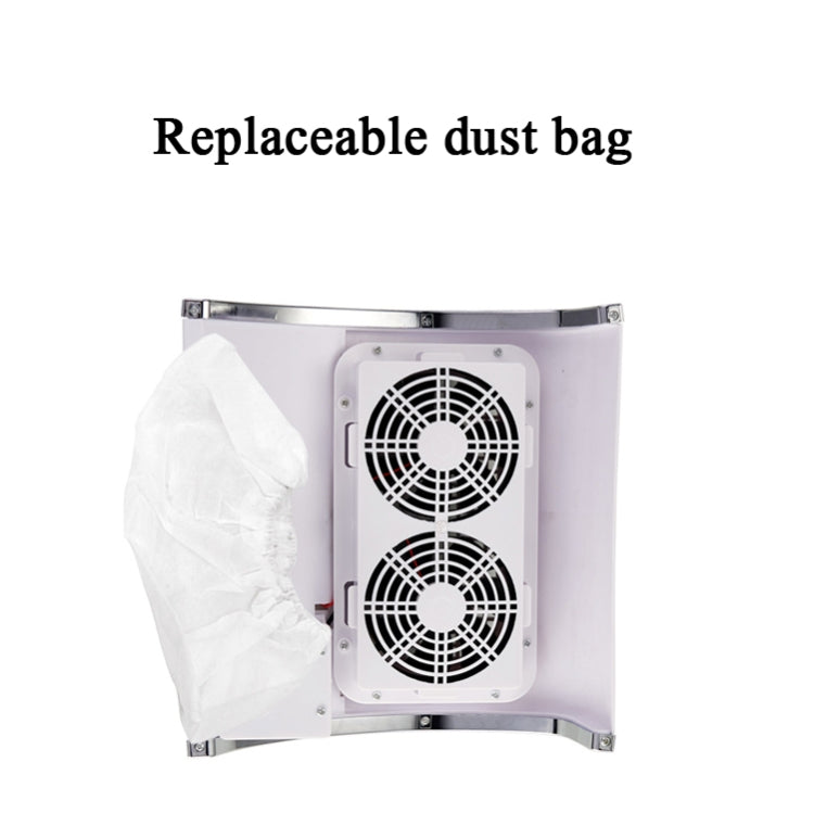 80W Nail Vacuum Cleaner Desktop Fan Vacuum Cleaner,EU Plug(Purple) - Nail Art Equipment by PMC TechLife | Online Shopping South Africa | PMC TechLife | Buy Now Pay Later Mobicred
