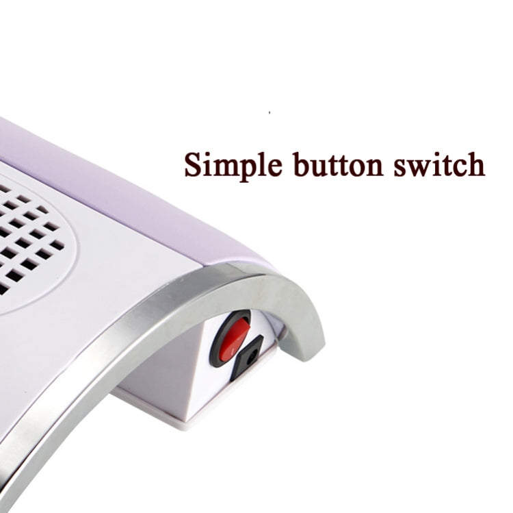 80W Nail Vacuum Cleaner Desktop Fan Vacuum Cleaner,EU Plug(Purple) - Nail Art Equipment by PMC TechLife | Online Shopping South Africa | PMC TechLife | Buy Now Pay Later Mobicred