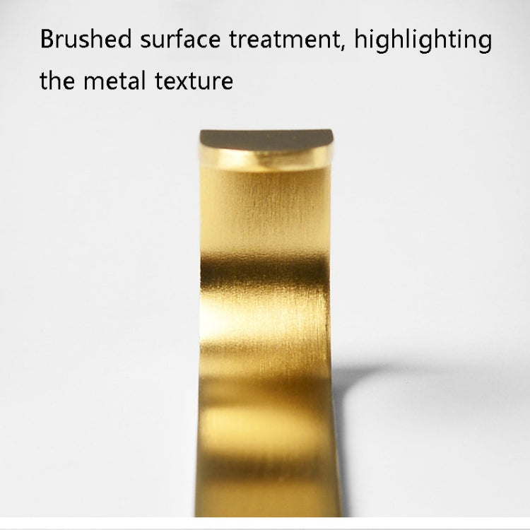 Brass Gold Color Brushed Hook Punch-Free Metal Hanging Hook, Specification: Large - Shelf & Hooks by PMC TechLife | Online Shopping South Africa | PMC TechLife