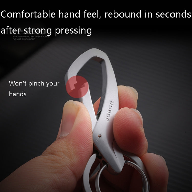 JOBON ZB-197 Car Waist Hanging Keychain Double Ring Metal Keychain(Black) - Key Rings by JOBON | Online Shopping South Africa | PMC TechLife | Buy Now Pay Later Mobicred