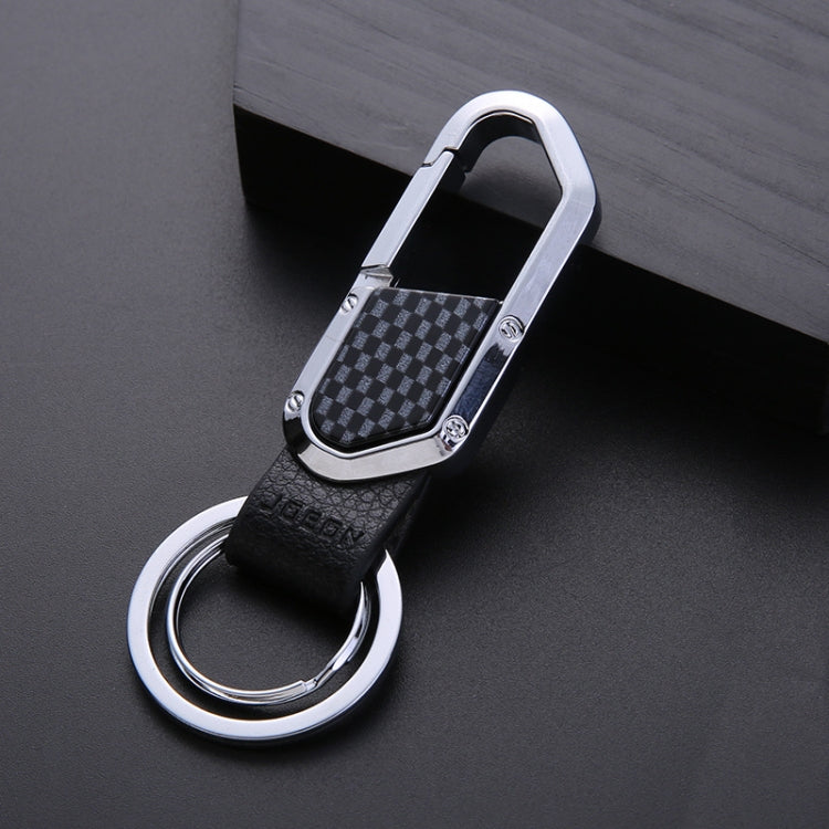 JOBON ZB-106A Business Men Metal Keychain Double Loop Car Pendant Keychain(Brown Chrome) - Key Rings by JOBON | Online Shopping South Africa | PMC TechLife | Buy Now Pay Later Mobicred