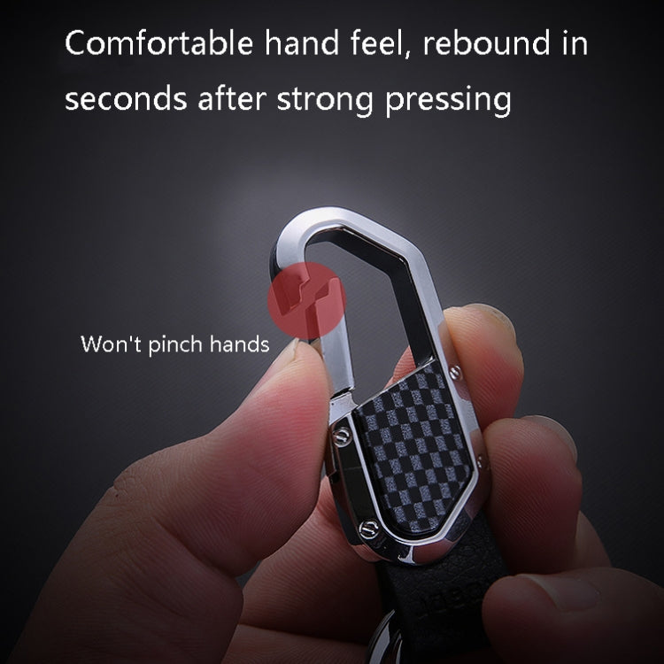 JOBON ZB-106A Business Men Metal Keychain Double Loop Car Pendant Keychain(Brown Chrome) - Key Rings by JOBON | Online Shopping South Africa | PMC TechLife | Buy Now Pay Later Mobicred