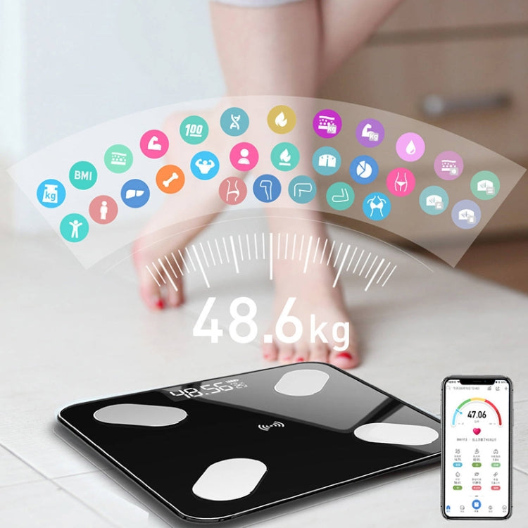 Smart Bluetooth Weight Scale Home Body Fat Measurement Health Scale Charge Model(Rose Gold True Class) - Body Scales by PMC TechLife | Online Shopping South Africa | PMC TechLife