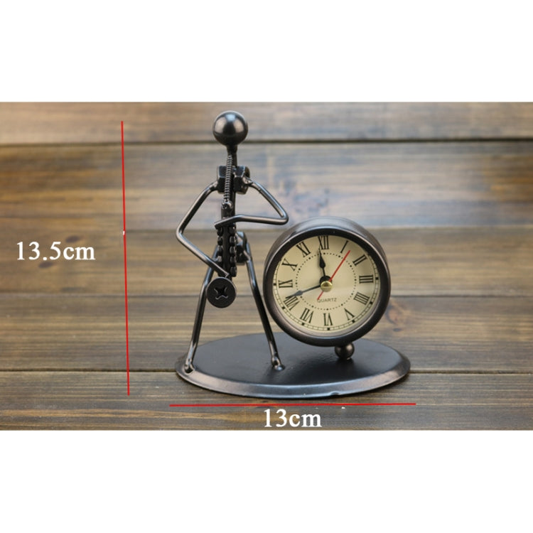Iron Stainless Steel Small Table Clock Retro Personality Clock Birthday Gift(C64 Accordion Clock) - Novelty Clock by PMc TechLife | Online Shopping South Africa | PMc TechLife | Buy Now Pay Later Mobicred