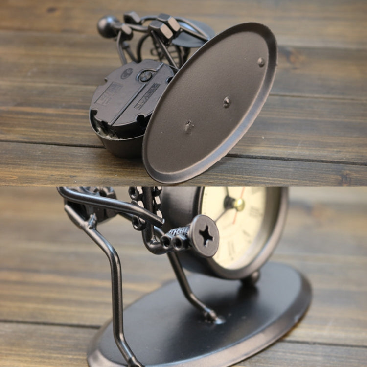 Iron Stainless Steel Small Table Clock Retro Personality Clock Birthday Gift(C67 French Horn Clock) - Novelty Clock by PMc TechLife | Online Shopping South Africa | PMc TechLife | Buy Now Pay Later Mobicred