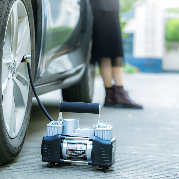 YR-106 12V Car Inflatable Pump Home Tire Portable Air Pump(Double Cylinder) - Inflatable Pump by PMC TechLife | Online Shopping South Africa | PMC TechLife