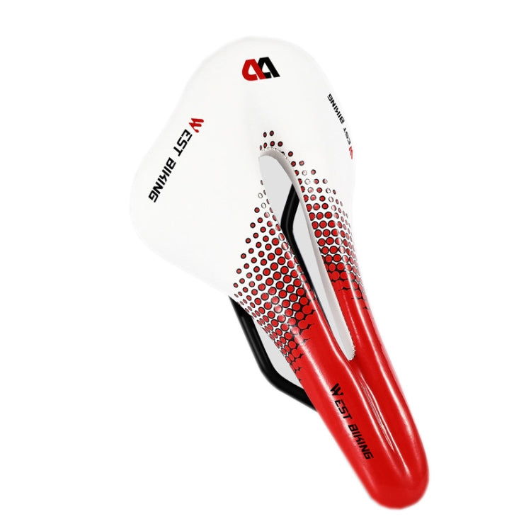 WEST BIKING YP0801117 Bike Cushion Riding Comfort Road Car Mountain Bike Seat Cushion Accessories, Size: Free Size(White Red) - Bicycle Saddle by WEST BIKING | Online Shopping South Africa | PMc TechLife | Buy Now Pay Later Mobicred