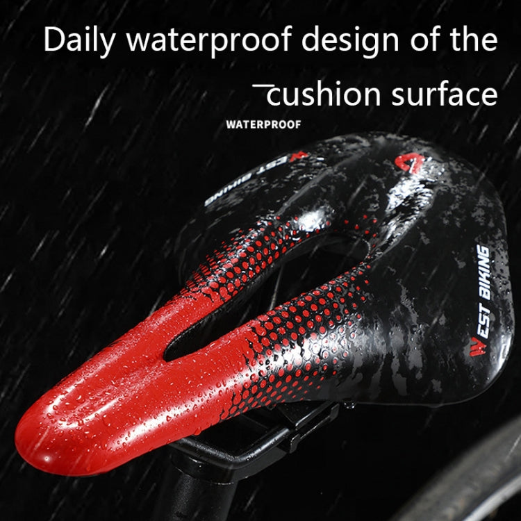 WEST BIKING YP0801117 Bike Cushion Riding Comfort Road Car Mountain Bike Seat Cushion Accessories, Size: Free Size(White Red) - Bicycle Saddle by WEST BIKING | Online Shopping South Africa | PMc TechLife | Buy Now Pay Later Mobicred