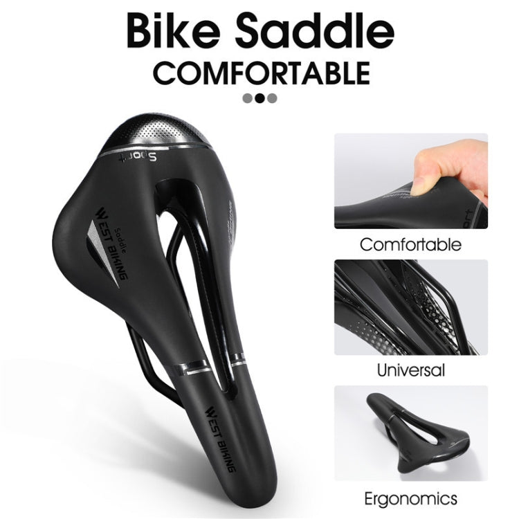 WEST BIKING YP0801117 Bike Cushion Riding Comfort Road Car Mountain Bike Seat Cushion Accessories, Size: Free Size(Black) - Bicycle Saddle by WEST BIKING | Online Shopping South Africa | PMc TechLife | Buy Now Pay Later Mobicred