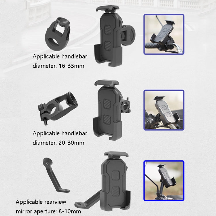 HW-68 Motorcycle Bicycle Navigation Mobile Phone Bracket, Style: Rearview Mirror - Holder by PMC TechLife | Online Shopping South Africa | PMC TechLife | Buy Now Pay Later Mobicred