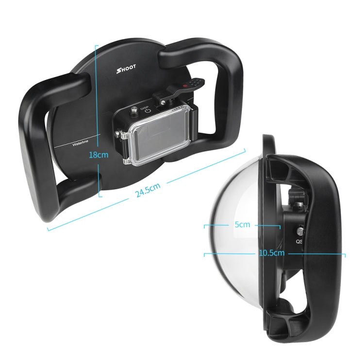 XTGP546 Dome Port Underwater Diving Camera Lens Transparent Cover Housing Case with Handle Trigger For DJI Osmo Action - free shipping - PMC TechLife - Order now!