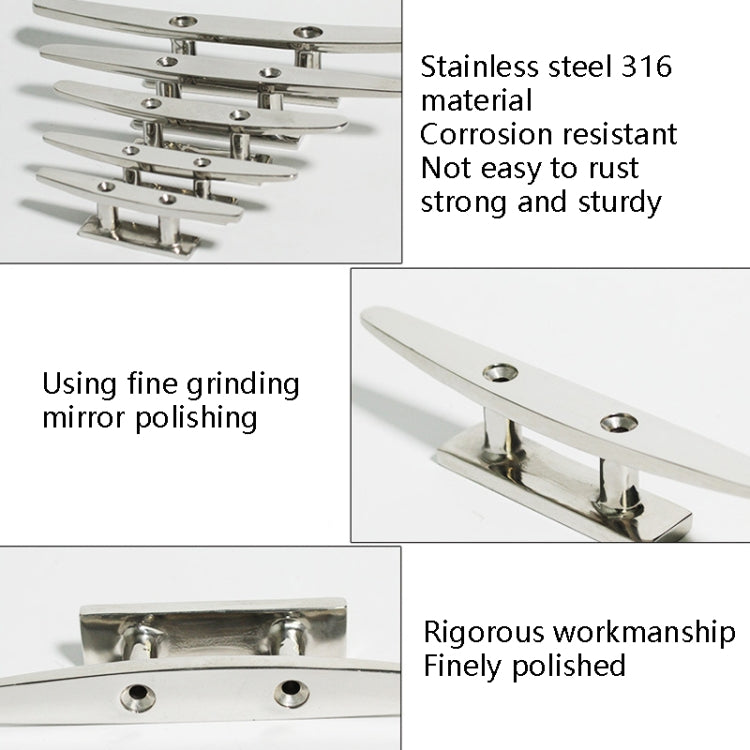 316 Stainless Steel Siamese Mooring Bollard For Marine Boat Yacht, Specification: 4 inch - Marine Accessories & Parts by PMC TechLife | Online Shopping South Africa | PMC TechLife | Buy Now Pay Later Mobicred