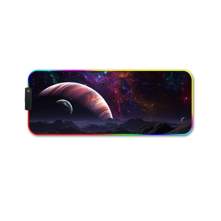 350x900x3mm F-01 Rubber Thermal Transfer RGB Luminous Non-Slip Mouse Pad(Vast Starry Sky) - free shipping - PMC Jewellery - Order now!