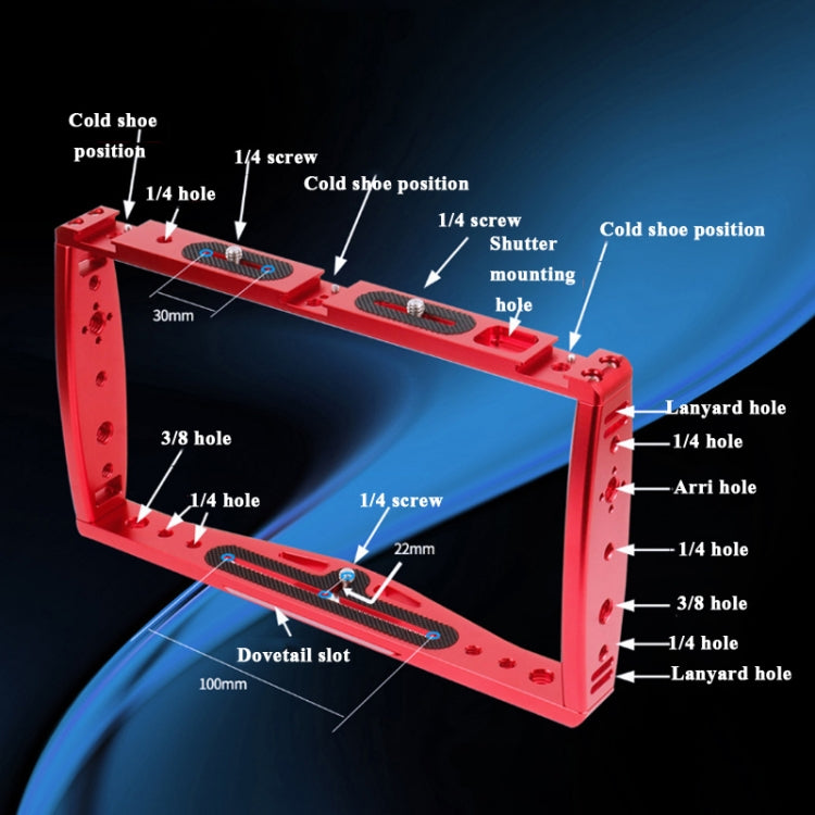 Diving Dual Handheld Grip Bracket Stabilizer Extension Phone Clamp Camera Rig Cage Underwater Case for GoPro HERO9 /8 /7, Colour: Red - Camera Cage by PMC TechLife | Online Shopping South Africa | PMC TechLife | Buy Now Pay Later Mobicred