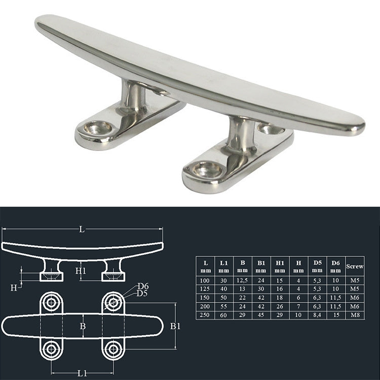 316 Stainless Steel Light-Duty Flat Claw Bolt Speedboat Yacht Ship Accessories, Specification: 100mm 4inch - Marine Accessories & Parts by PMC TechLife | Online Shopping South Africa | PMC TechLife | Buy Now Pay Later Mobicred