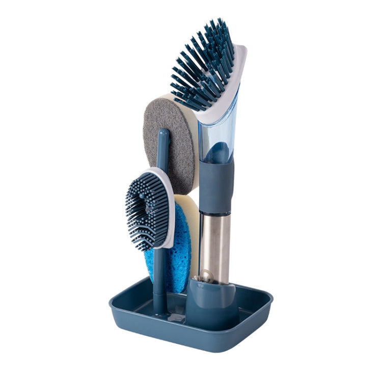 Kitchen Oil Dirty Pan Brush Can Add Detergent Sponge Brush Long Handle Cleaning Brush(Blue) - Cleaning Tools by PMc TechLife | Online Shopping South Africa | PMc TechLife | Buy Now Pay Later Mobicred