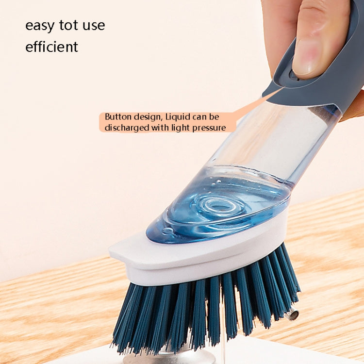 Kitchen Oil Dirty Pan Brush Can Add Detergent Sponge Brush Long Handle Cleaning Brush(Blue) - Cleaning Tools by PMc TechLife | Online Shopping South Africa | PMc TechLife | Buy Now Pay Later Mobicred