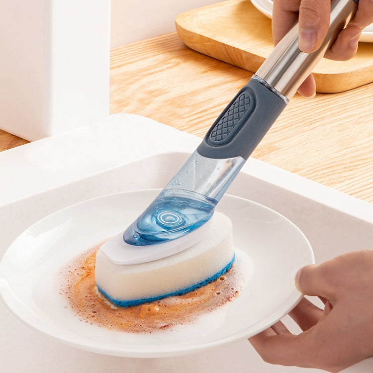 Kitchen Oil Dirty Pan Brush Can Add Detergent Sponge Brush Long Handle Cleaning Brush(Pink) - Cleaning Tools by PMc TechLife | Online Shopping South Africa | PMc TechLife | Buy Now Pay Later Mobicred