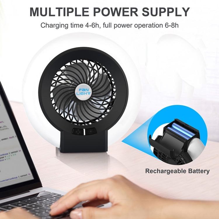 TW-8003 Outdoor Camping Light Rechargeable Camping Portable Fan(Black) - free shipping - PMc TechLife - Order now!