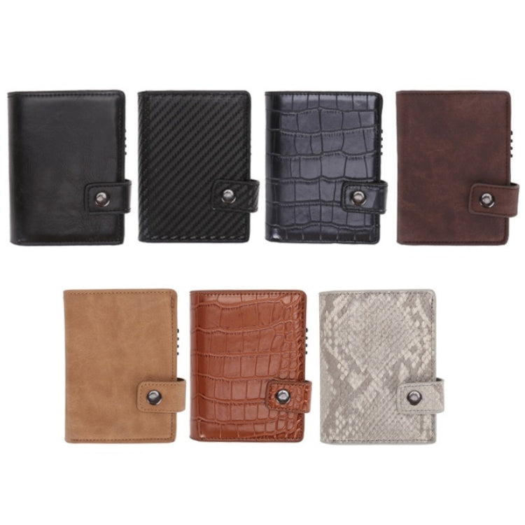 Dual Card Aluminum Alloy Card Box RFID Anti-Theft Wallet(Mad Horse Matte Apricot) - Antimagnetic RFID Package by PMC TechLife | Online Shopping South Africa | PMC TechLife